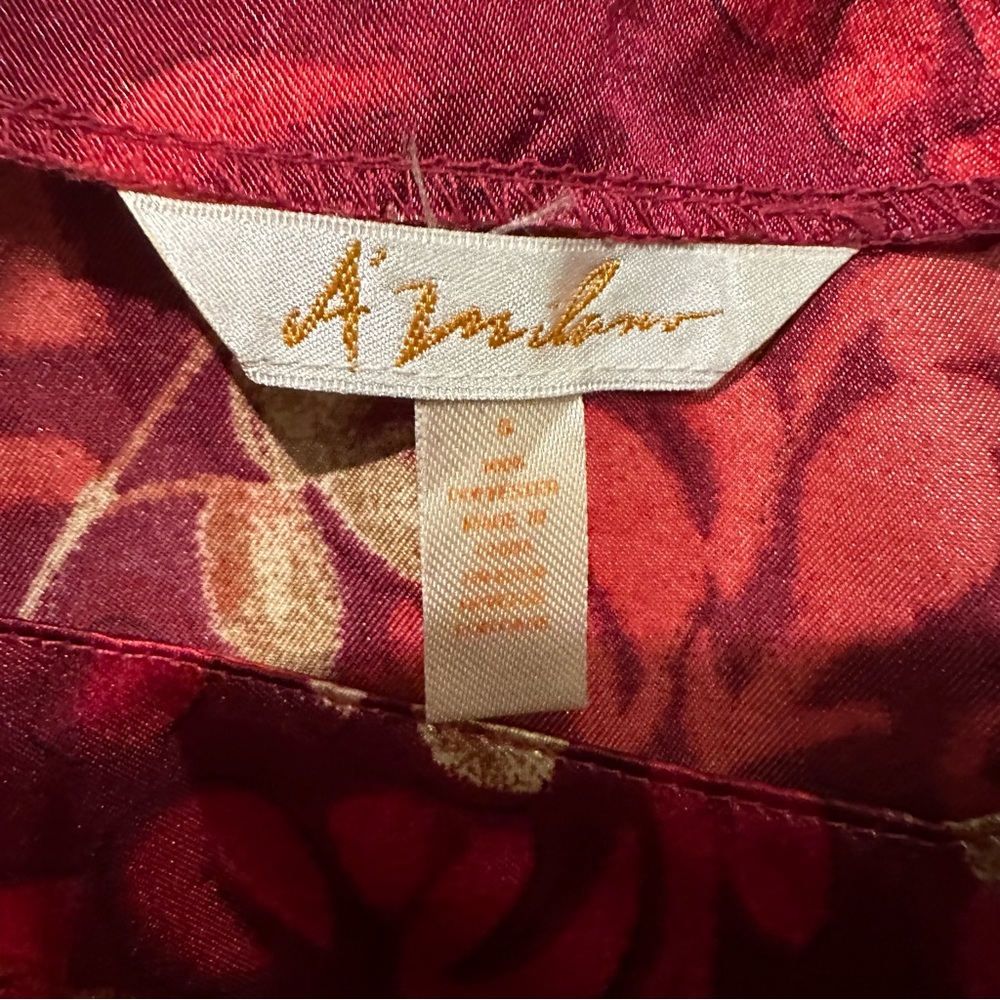 Vintage A’ Milano Satin Floral Tank Top - Picture 6 of 11